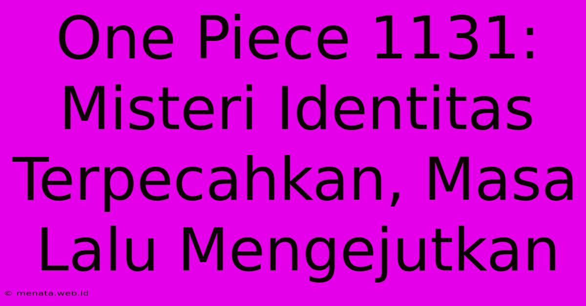 One Piece 1131: Misteri Identitas Terpecahkan, Masa Lalu Mengejutkan