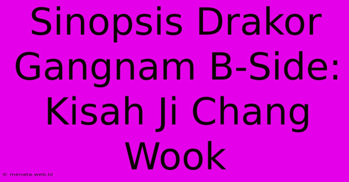 Sinopsis Drakor Gangnam B-Side: Kisah Ji Chang Wook