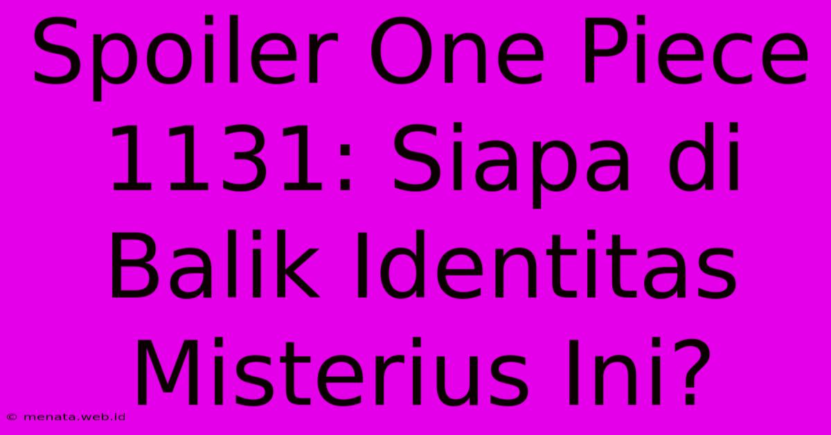 Spoiler One Piece 1131: Siapa Di Balik Identitas Misterius Ini?